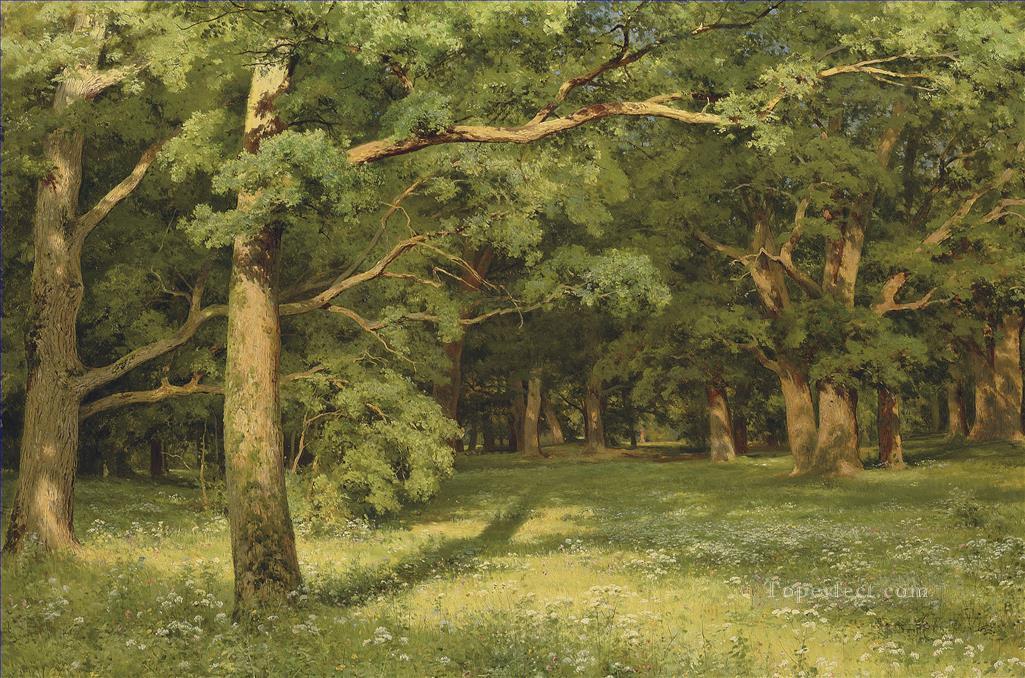森林伐採の古典的な風景イワン・イワノビッチの木々油絵
